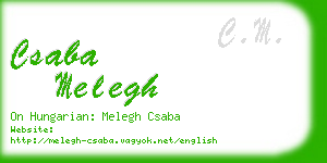 csaba melegh business card